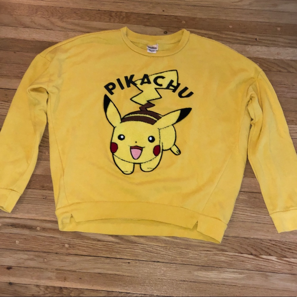 Licensed Pikachu Patch Crew Neck Sweatshirt